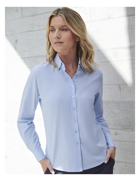 HEN-H583-Ladies Long Sleeved Cotton Feel Coolplus® Shirt 2